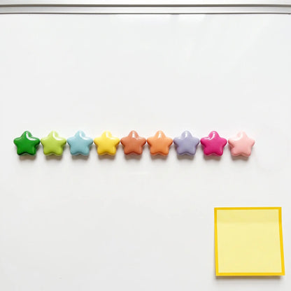 Star Shaped Refrigerator Magnet, 10pcs Mini Cute Fridge Magnet for Home Decor, Photo Message Note Holder, Kitchen Accessories-MM1