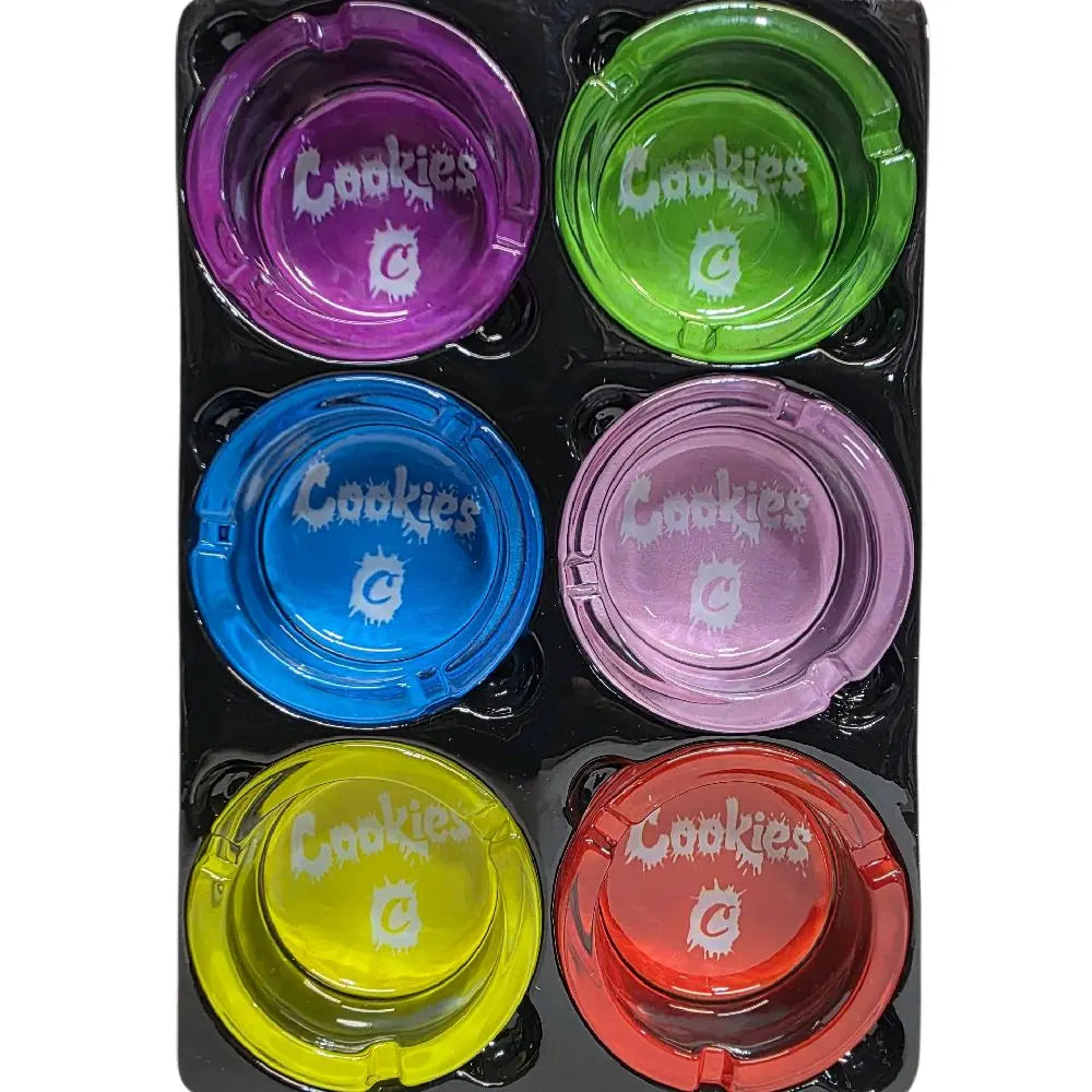 2.5" Decorative Glass Ashtray - Durable Heavy Glass Home Supplies, Practical Easy-Clean Lighter Accessory, 2.5 Inches Space Saver Blue Compact Room Decor (Styles #1 to #6) for Apartment Use
