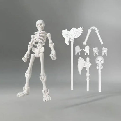 Poseable Skeleton Action Figure DIY Kit - Articulated Stop Motion Prop, Halloween Desktop Decoration, Adult Collectible Home Decor Statue, Room Decor, Ornaments