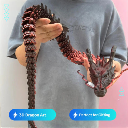 3D Printed Dragon Model, 1 Count Creative Desktop Decoration, Dragon Model Ornament, 3d printed fidget toys,Office Desktop Decoration, Perfect Holiday Gift Christmas,Decorations - Small ornaments and statues - Sculptures,sohochic