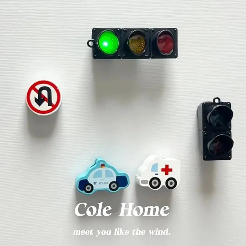 Magnetic Traffic Light Fridge Magnets - Plain Nylon Blend Pedestrian Toy Light, Creative Design, Strong Magnetic Hold, Sun Protective Sports & Outdoor Accessory, Magnets for Fridge