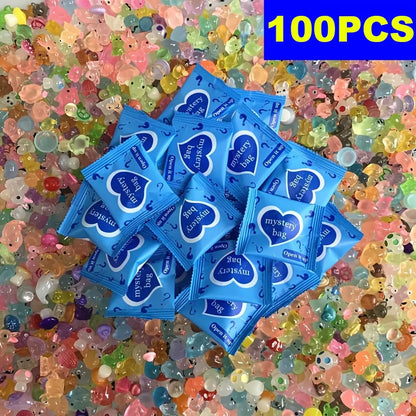 Mini Glow-In-The-Dark Animal Mushroom Resin Models Figurines, Surprise Mystery Pack, Home Decor, Fairy Garden, Birthday Party Gift, DIY Crafts, Resin Animal Sculptures, Resin Animal Ornaments, Resin Figure