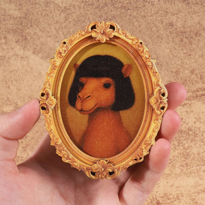 Funny Magnets - 3.2 Inches Resin Frame Emo Bob Haircut Antique Donkey Mini Art, Full Mag Back Quirky Home Decor Supplies, Oddities Gag Gift for Coworker, Emo Culture Themed Sohochic Item