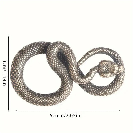 Vintage Snake Decorative Metal Statue, Mini Animal Figurine Sculpture Gift, Decorative Sculptures, Home Office Desktop Decoration, Zodiac Snake Craft, Unique Art Piece, Collectible Figurine, Statues Figurines, Ornaments