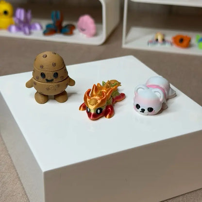 Micro Mini 3D Printed Figurines, Collectible Figure Decor, Stress Relief Classic & Novelty Toy for Hobby Enthusiasts, Figurines Decor