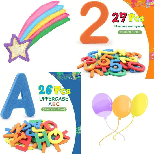 Magnetic Alphabet & Number & Symbols Set, 50pcs/set Random Color Magnetic Fridge Magnet, Home Decor for Kitchen Classroom Dining Room, Refrigerator Magnets Letters Magnets