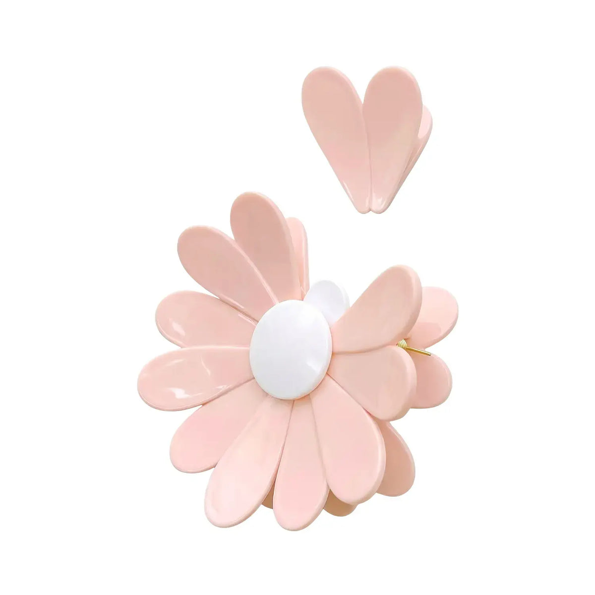 Pink Cherry Blossom Flower Magnetic Hanging Bag Clip Set - Heart Shape Fridge Sealing Clip, Home Supplies for Snack/Bread Storage, Kitchen Decor & Refrigerator Organizer Gift,sohochic