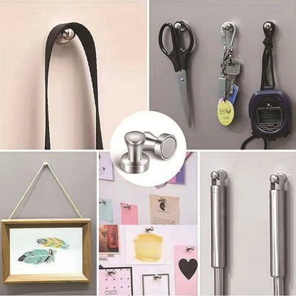Strong Magnet, Thumbtack Magnet, Refrigerator Magnet, Brushed Nickel Magnets, Ideal for Whiteboards, Refrigerators, Kitchens, Offices, Schools-MM1
