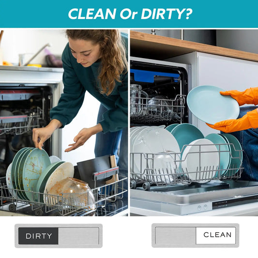 Dishwasher Clean-Dirty Magnetic Sliding Sign, Strong Non-Scratch Lightweight Acrylic-Plastic Kitchen Home Decor, Easy-to-Read Slide Design, Ideal Christmas Gift for Grandparents Home Supplies